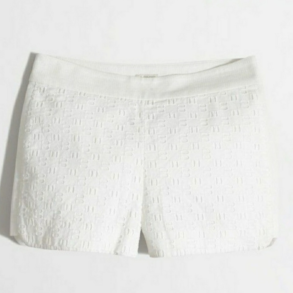 J Crew white eyelet shorts Size 0